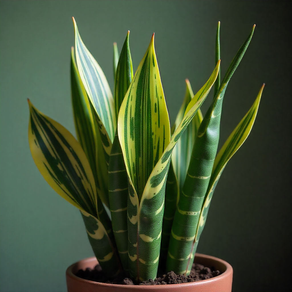 Snake Plant Snake Plant with tall striped leaves